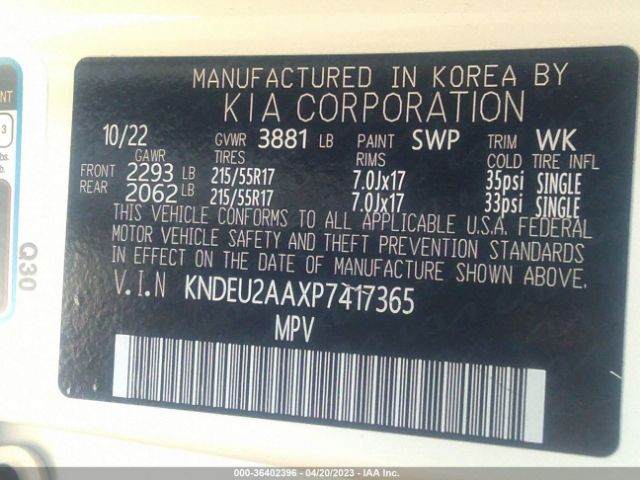 KNDEU2AAXP7417365 KIA SELTOS S