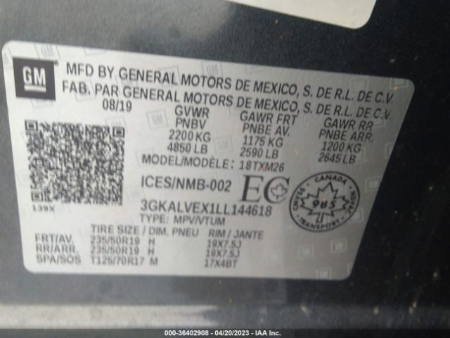 3GKALVEX1LL144618 GMC Terrain Slt