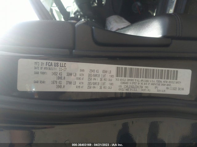 1C4RJEAG6JC241784 Jeep Grand Cherokee Laredo E