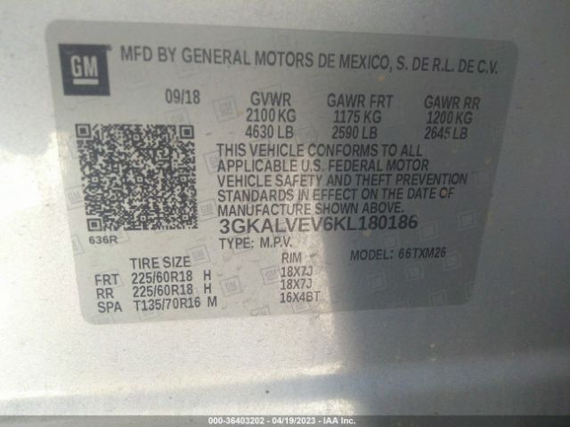 3GKALVEV6KL180186 GMC Terrain Slt