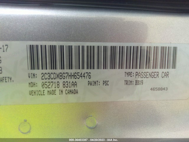 Dodge Charger Se 2017 2C3CDXBG7HH654476 Image 9