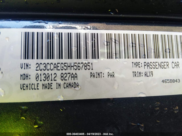 2C3CCAEG5HH567851 Chrysler 300 300c