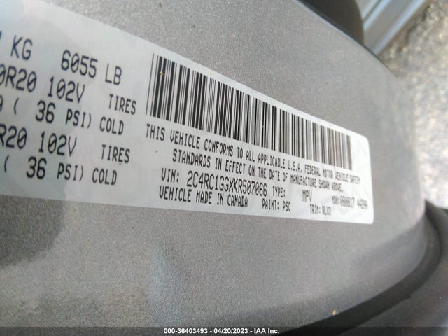 Chrysler Pacifica Limited 2019 2C4RC1GGXKR507066 Image 9