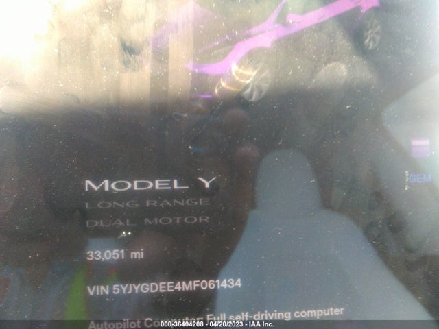 Tesla Model Y Long Range 2021 5YJYGDEE4MF061434 Image 7