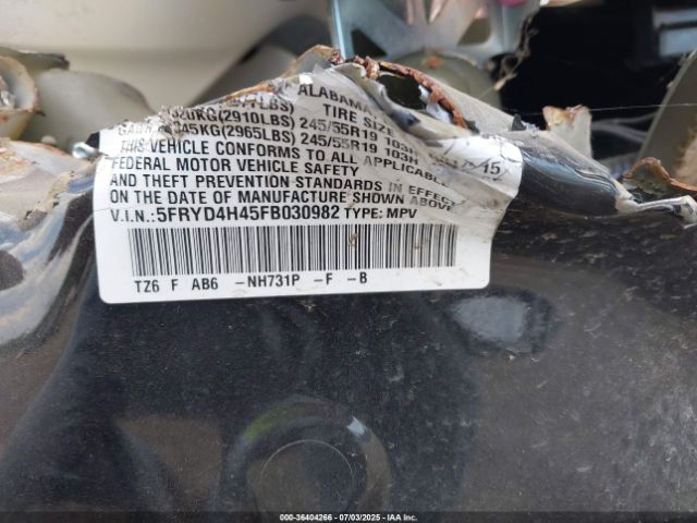 2015 ACURA MDX 5FRYD4H45FB030982 Photo 8