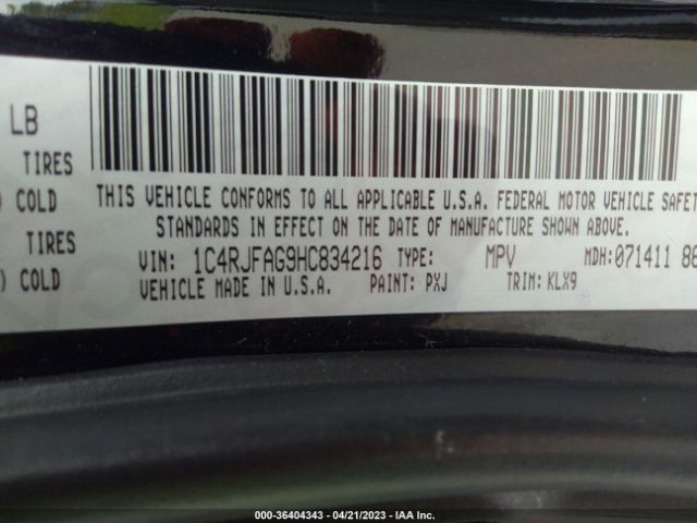 1C4RJFAG9HC834216 Jeep Grand Cherokee Altitude