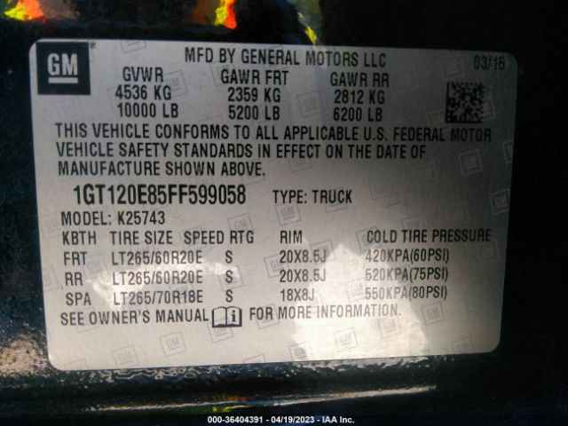 1GT120E85FF599058 GMC Sierra 2500hd Denali