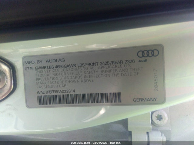 WAUTPBFF6GA022814 Audi A3 E-tron Premium Plus