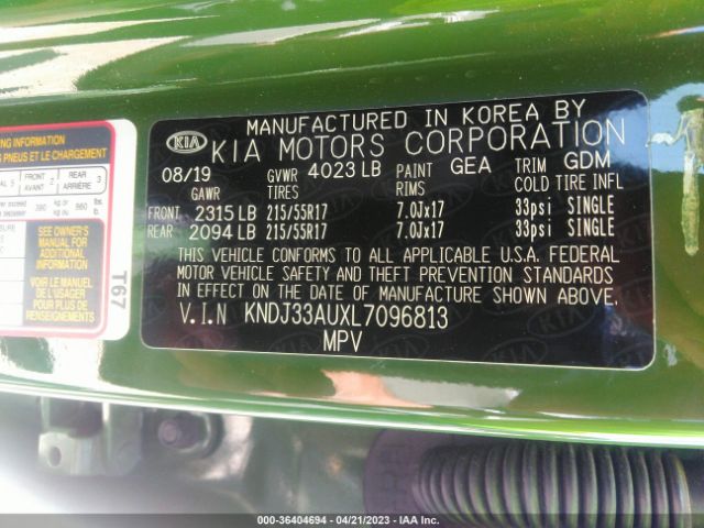 KNDJ33AUXL7096813 KIA SOUL EX