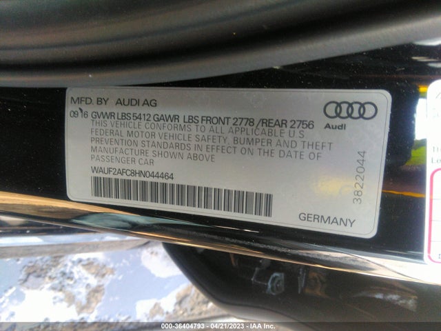 2017 Audi S6, VIN: WAUF2AFC8HN044464