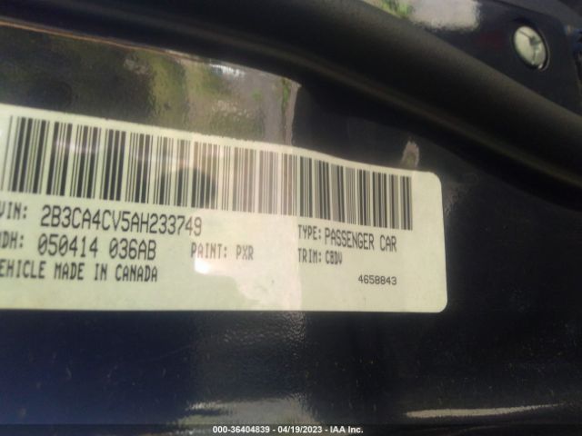 2010 DODGE CHARGER 2B3CA4CV5AH233749 Photo 8