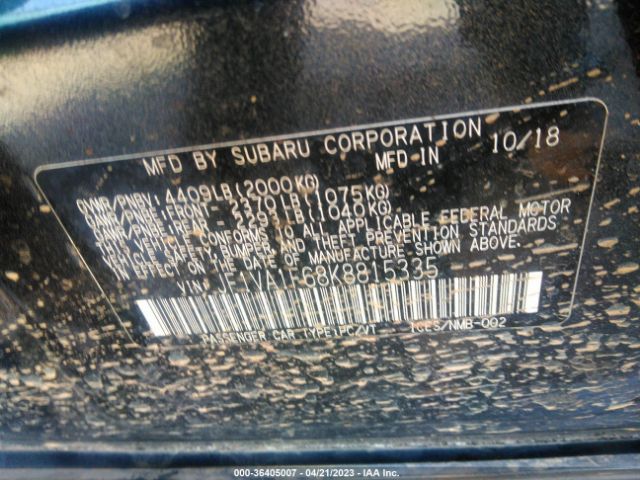 JF1VA1F68K8815335 Subaru Wrx Premium