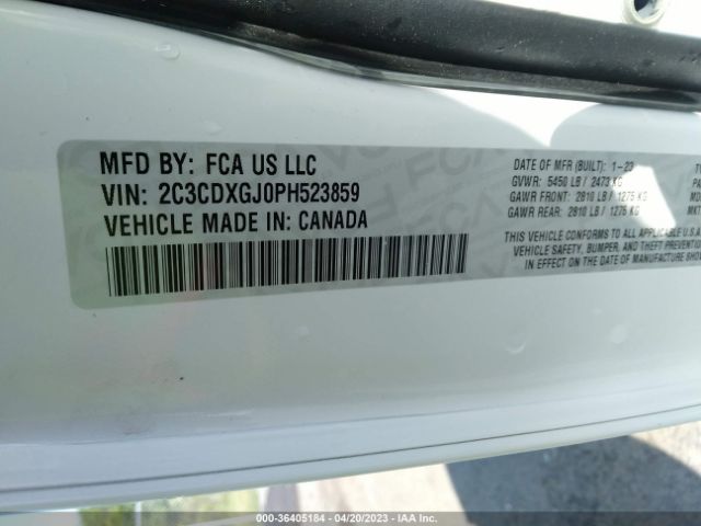 2C3CDXGJ0PH523859 Dodge Charger Scat Pack