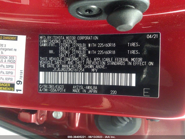 JTJGJRDZ0M2161254 Lexus Nx Nx 300h
