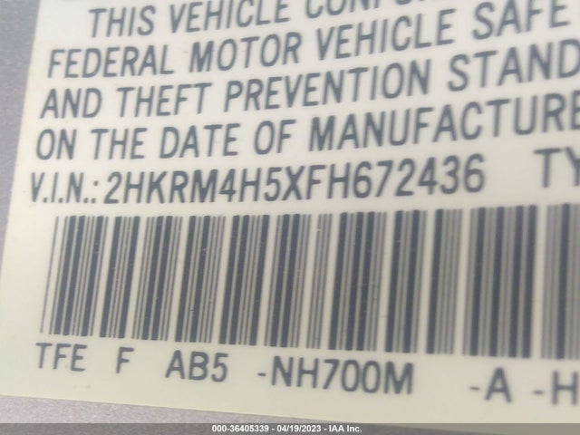 Honda CR-V EX 2015 2HKRM4H5XFH672436 Image 9