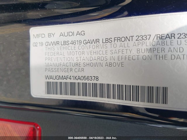 WAUGMAF41KA056378 Audi A4 Premium/titanium Premium