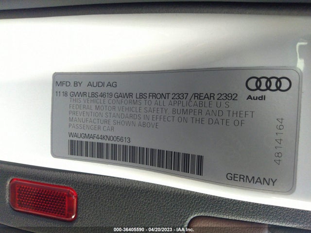WAUGMAF44KN005613 Audi A4 Premium/titanium Premium