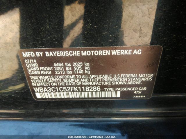 WBA3C1C52FK118286 BMW 3 Series 328i