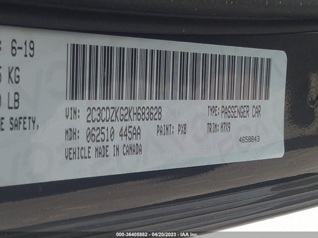 Dodge Challenger Gt 2019 2C3CDZKG2KH683628 Image 9
