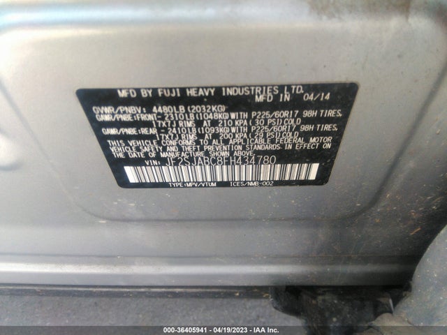 JF2SJABC8FH434780 Subaru Forester 2.5i
