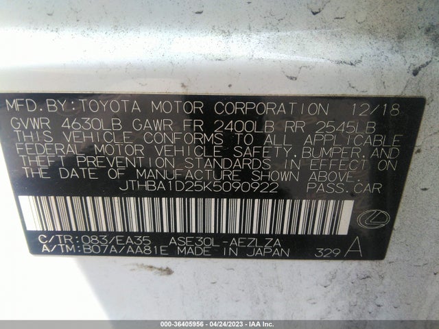 JTHBA1D25K5090922 Lexus Is Is 300
