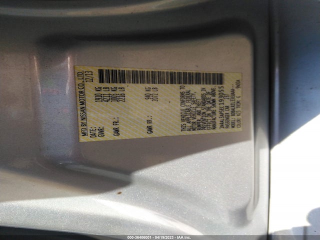 2014 NISSAN ALTIMA 2.5 S VIN: 1N4AL3AP5EC193055