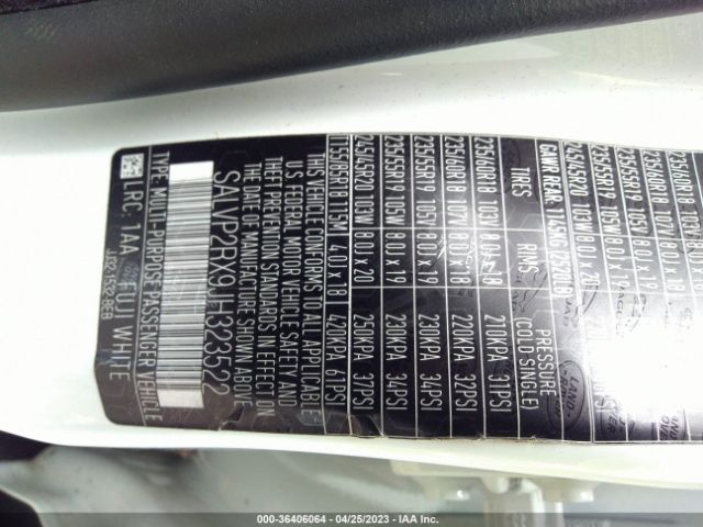 SALVP2RX9JH323522 Land Rover Range Rover Evoque Se