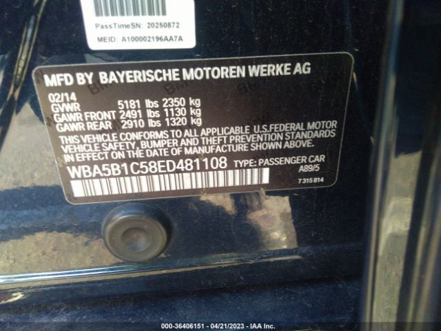 WBA5B1C58ED481108 BMW 5 Series 535i