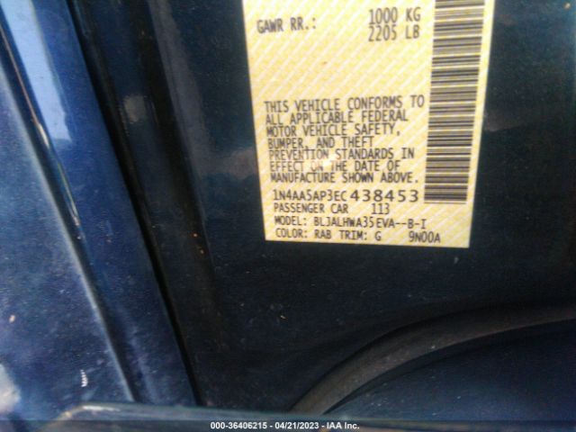 1N4AA5AP3EC438453 Nissan Maxima 3.5 Sv W/premium Pkg