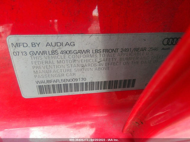 WAUBFAFL5EN009170 Audi A4 PREMIUM