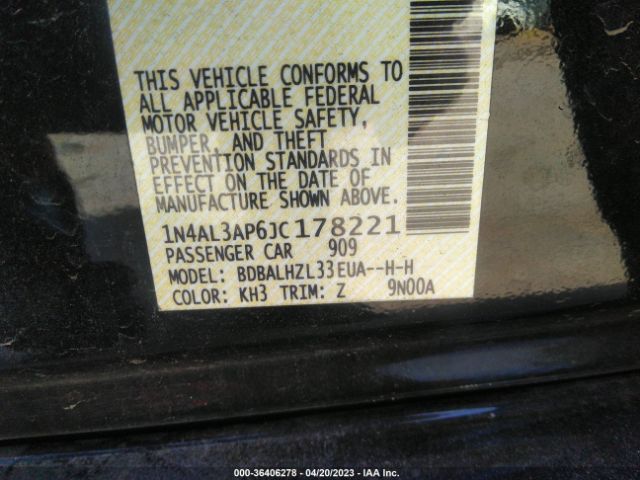1N4AL3AP6JC178221 Nissan Altima 2.5 Sr