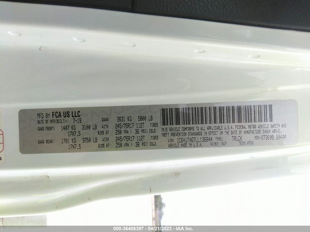 Jeep Gladiator Sport S 2020 1C6HJTAG7LL136844 Image 10