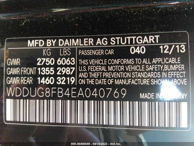 WDDUG8FB4EA040769 Mercedes-Benz S-class S 550