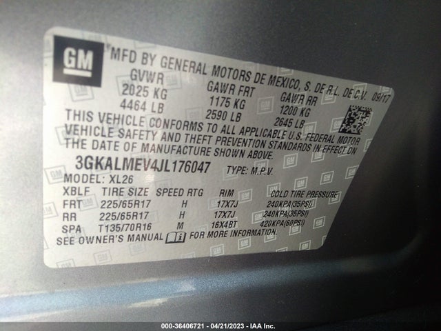 GMC Terrain Sle 2018 3GKALMEV4JL176047 Image 9