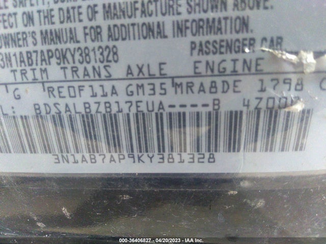 Nissan SENTRA S 2019 3N1AB7AP9KY381328 Image 10