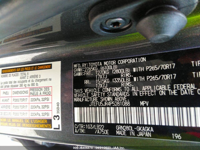 Toyota 4runner Sr5 Premium 2023 JTEFU5JR4P5281088 Image 10