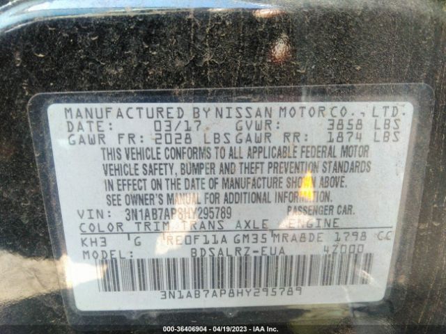 3N1AB7AP8HY295789 Nissan SENTRA SR