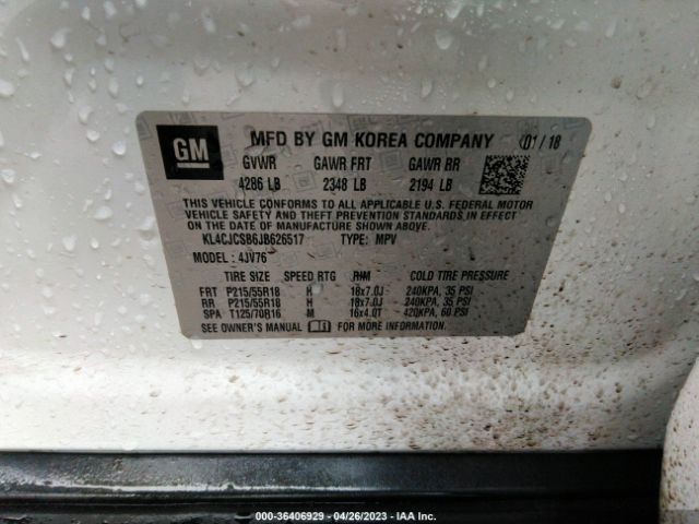 KL4CJCSB6JB626517 Buick Encore Essence