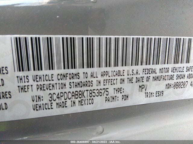 Dodge Journey Se Value Package 2019 3C4PDCAB8KT853675 Image 9