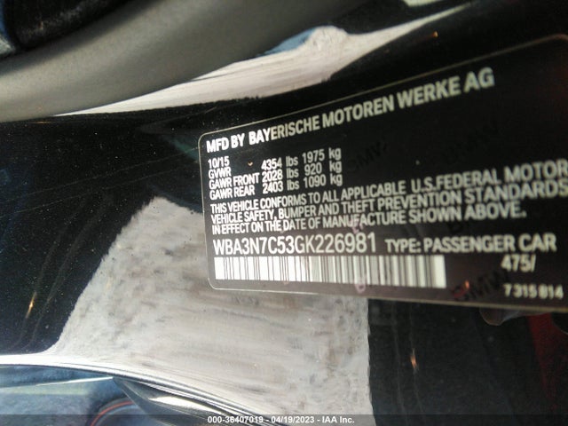 WBA3N7C53GK226981 BMW 4 Series 428i