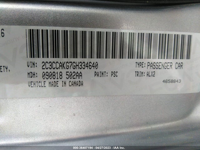 2C3CCAKG7GH334640 Chrysler 300 300c