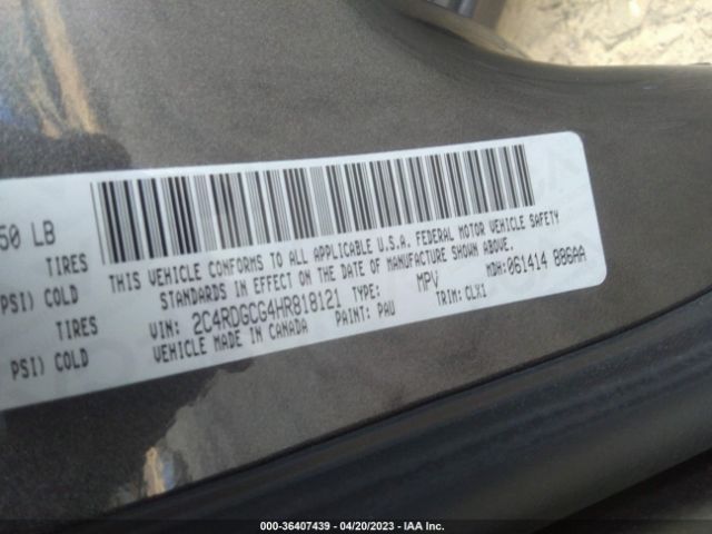 2C4RDGCG4HR818121 Dodge Grand Caravan Sxt