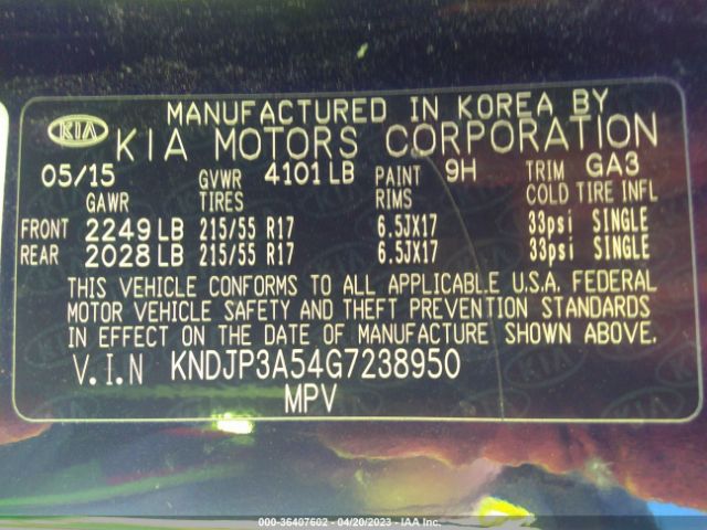 KNDJP3A54G7238950 KIA SOUL +