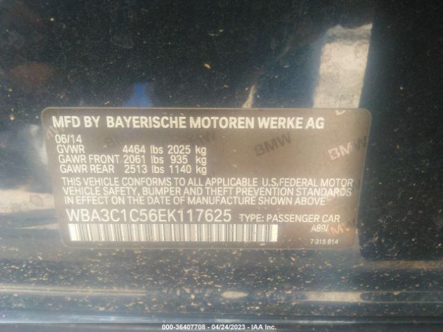 WBA3C1C56EK117625 BMW 3 Series 328i