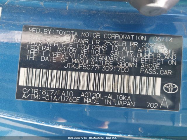 JTKJF5C77F3091700 Scion TC