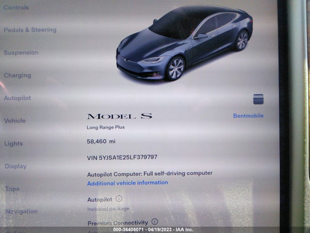 Tesla Model S Long Range 2020 5YJSA1E25LF379797 Image 8