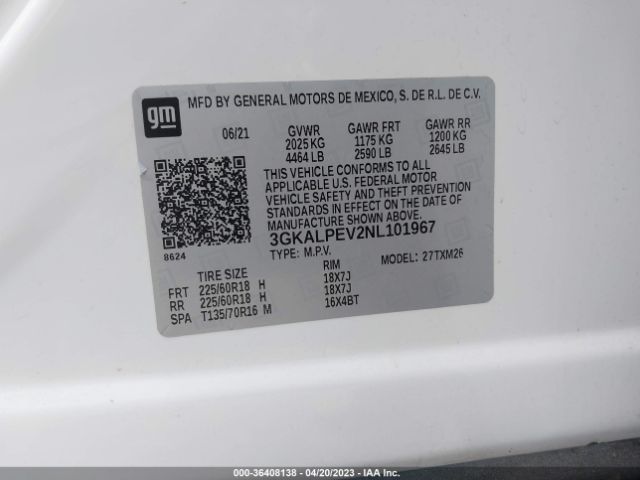 3GKALPEV2NL101967 GMC Terrain Slt