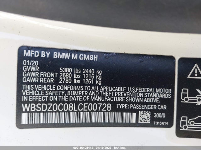 2020 BMW 8 Series, VIN: WBSDZ0C08LCE00728
