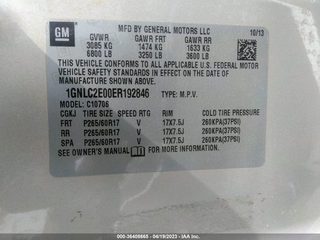 Chevrolet Tahoe Commercial 2014 1GNLC2E00ER192846 Image 11