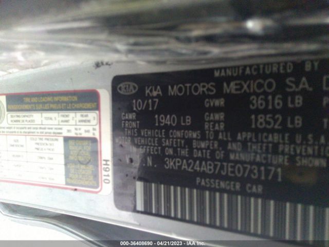3KPA24AB7JE073171 KIA RIO S